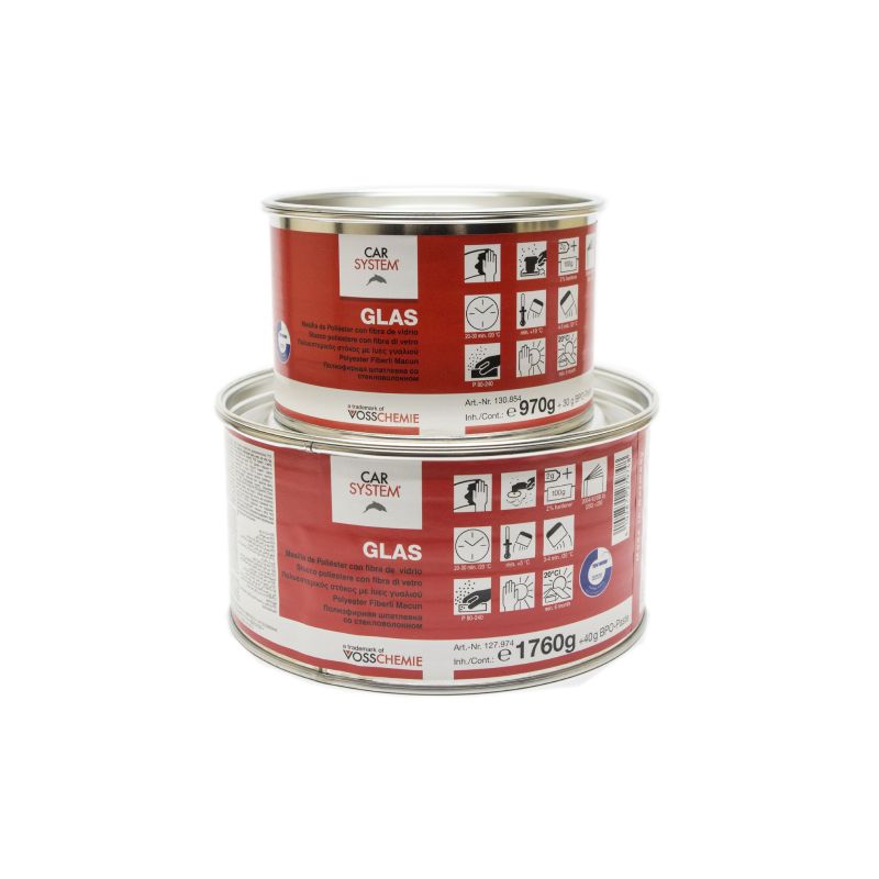 Шпатлевка Carsystem стекловолоконная Glas 1,8кг.