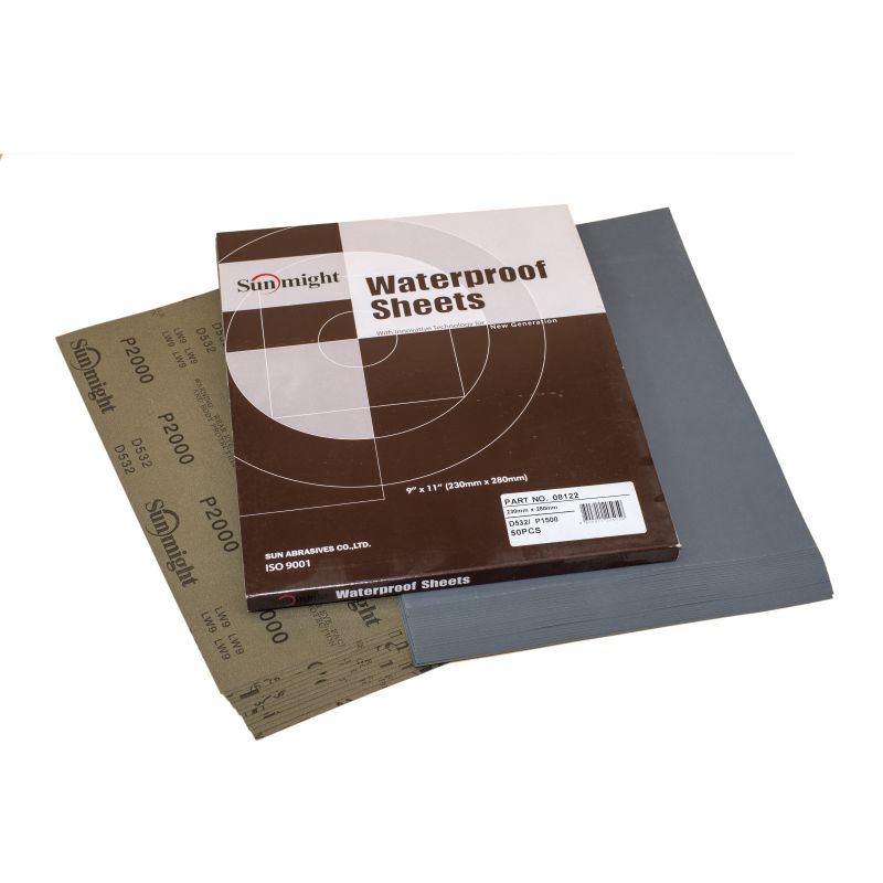 Бумага наждачная SunMight P180 шлифовальная водостойкая 280x230мм.