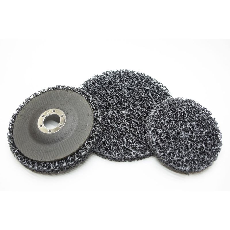 Круг зачистной кораловый APC Clean&Strip 100мм. на дрель черный