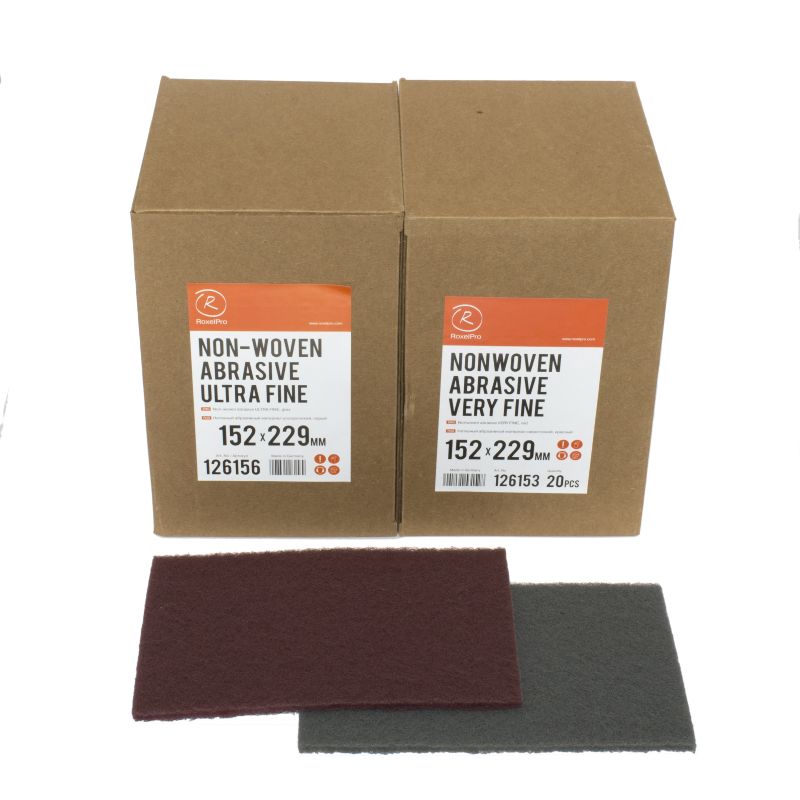 Скотч брайт RoxelPro 152х230мм. VERY FINE красный