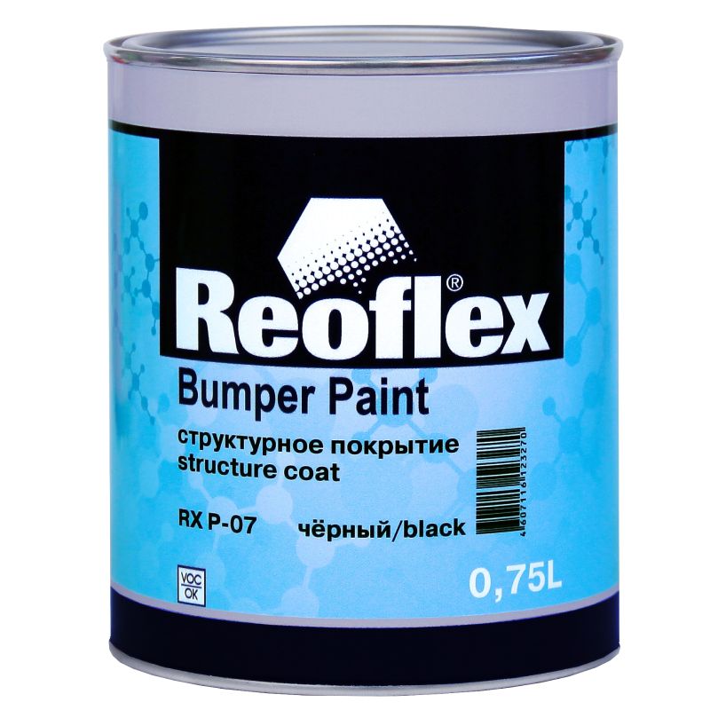 Эмаль Reoflex покрытие структурное черное 0,75л.