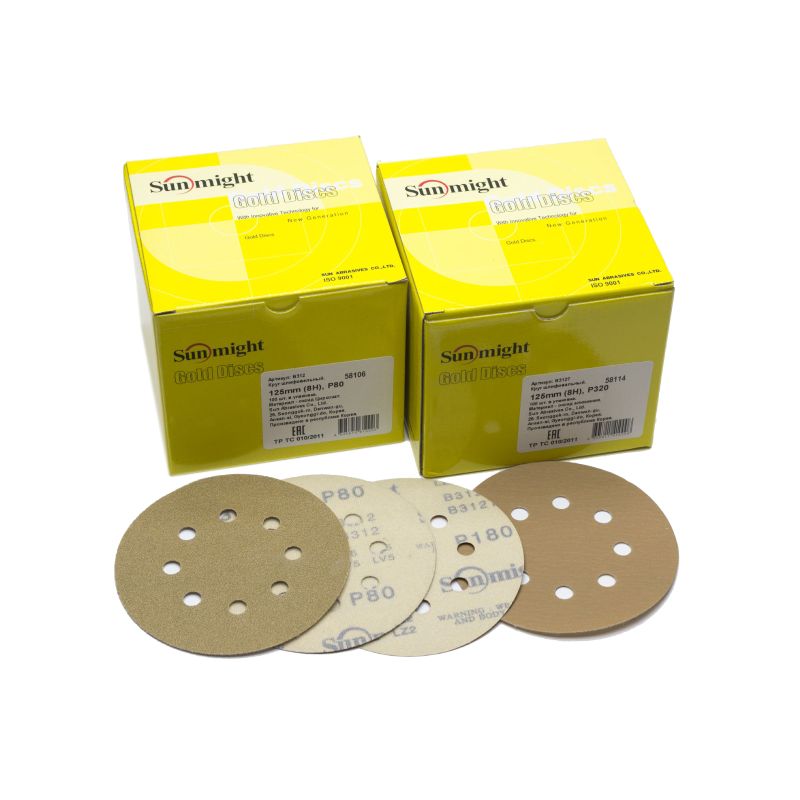 Круг SunMight Gold 125мм. P180 8отв. B312T абразивный