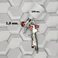 Краскопульт MFZ mini 887 HVLP 1,0мм. с верхним бачком 125мл
