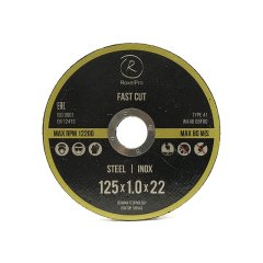 Круг RoxelPro отрезной 125x1.0x22мм, Т41, для нерж.стали