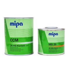 Лак Mipa HS матовый акриловый 1+0,5л. комплект с отвердителем