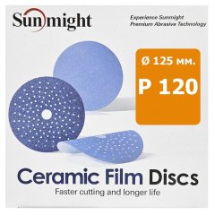 Круг Sunmight CERAMIC 125мм. P120 L712T шлифовальный